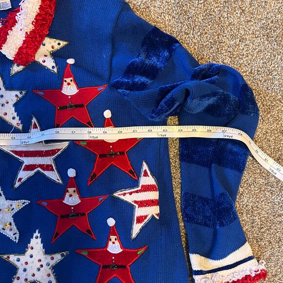 Jack B. Quick Vintage Women's Christmas Button Up Sweater.  Size XL - Picture 4 of 7